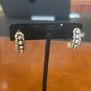 Elegant Gold and Silver Hoop Earrings